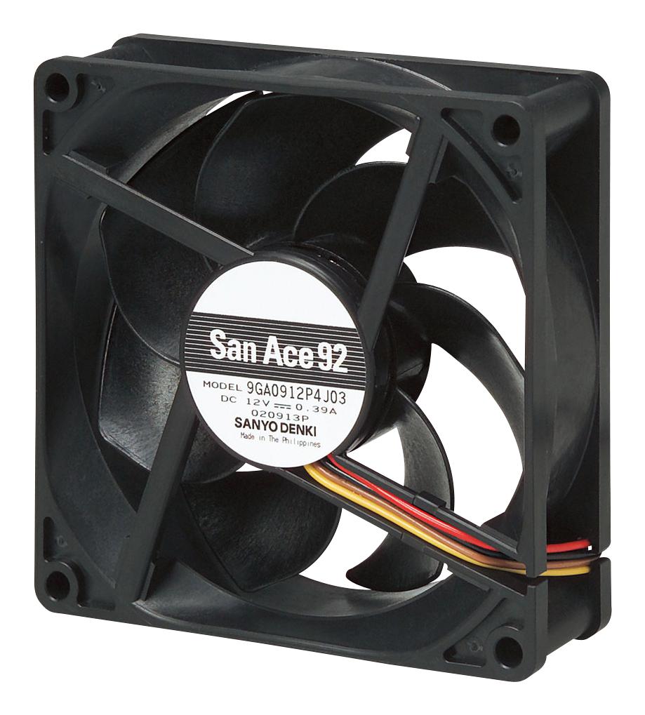 9GA0912P4S03 AXIAL FAN, 92MM, 1.67M3/MIN, 35DBA, 12V SANYO DENKI