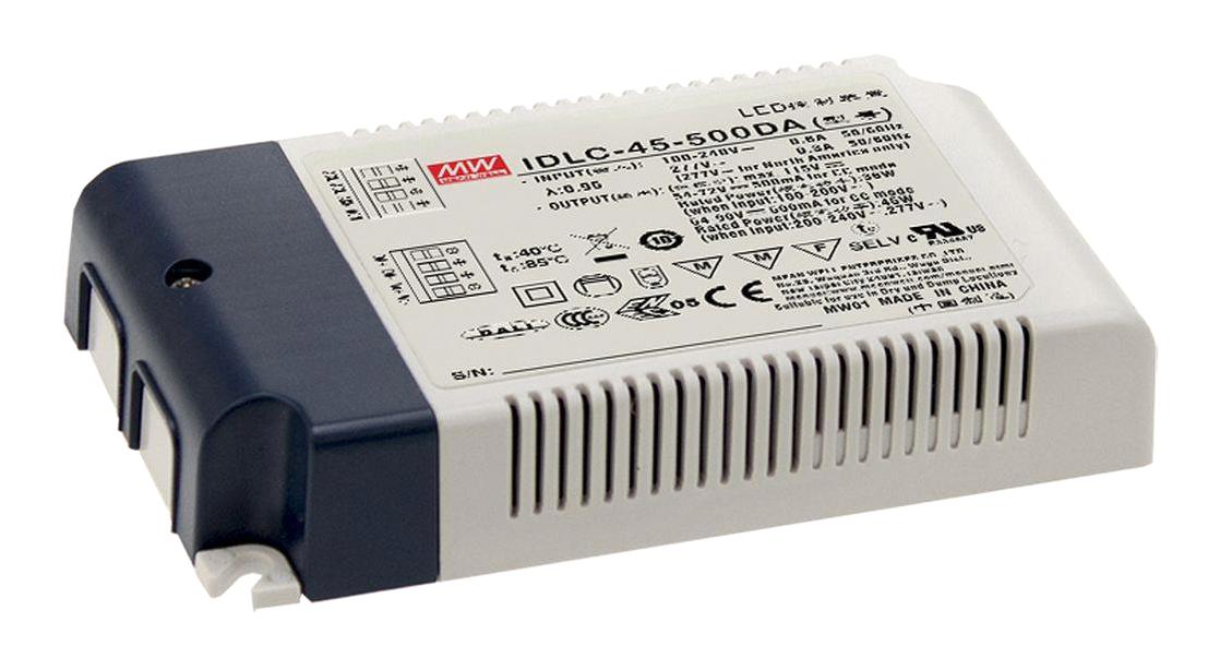 IDLC-45-700DA LED DRIVER, AC/DC, CONST CURRENT, 44.8W MEAN WELL