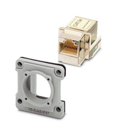 VS-08-A-RJ45/MOD-1-IP67-SET-BU ETHERNET PANEL MOUNTING FRAME SET PHOENIX CONTACT