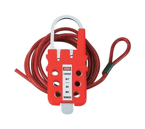 PSL-MLDC200 LOCKOUT TAGOUT HASP, 149.9MM, STEEL, RED PANDUIT