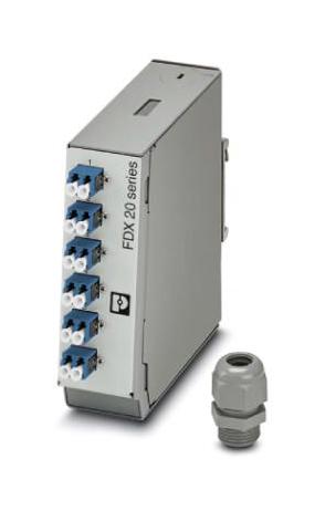 FOC-FDX20-PP-LCD6-OSP-PT9 DIN RAIL SPLICE BOX, 6 X LC DUPLEX PHOENIX CONTACT