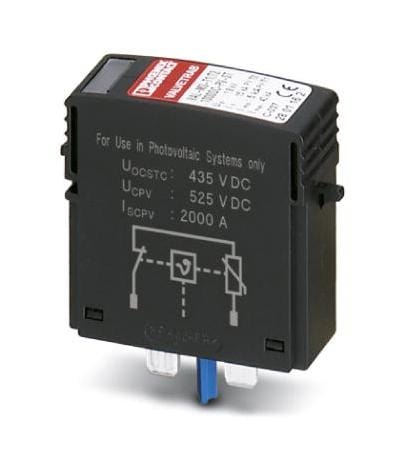 VAL-MS-T1/T2 1000DC-PV-ST SURGE PROTECTOR, 40KA, 525VDC, PLUG IN PHOENIX CONTACT