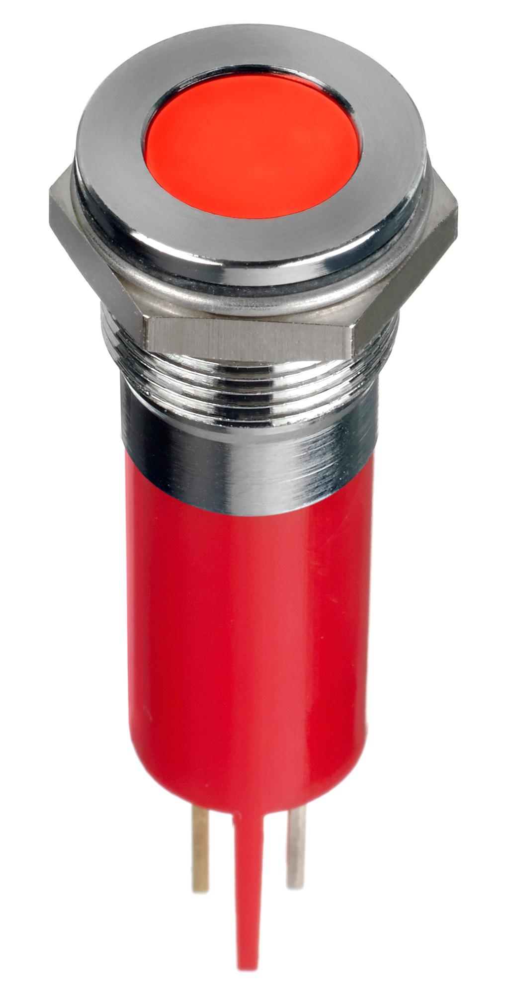 Q12F1CXXHR24E LED PANEL INDICATOR, RED, 12MM, 24VDC APEM