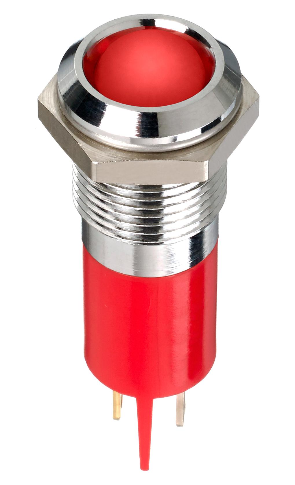 Q14P1CXXR02E LED PANEL INDICATOR, RED, 14MM, 2V APEM