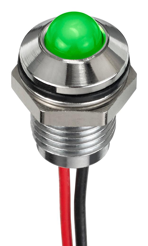 Q6P5CXXHG12E LED PANEL INDICATOR, GREEN, 6MM, 12VDC APEM