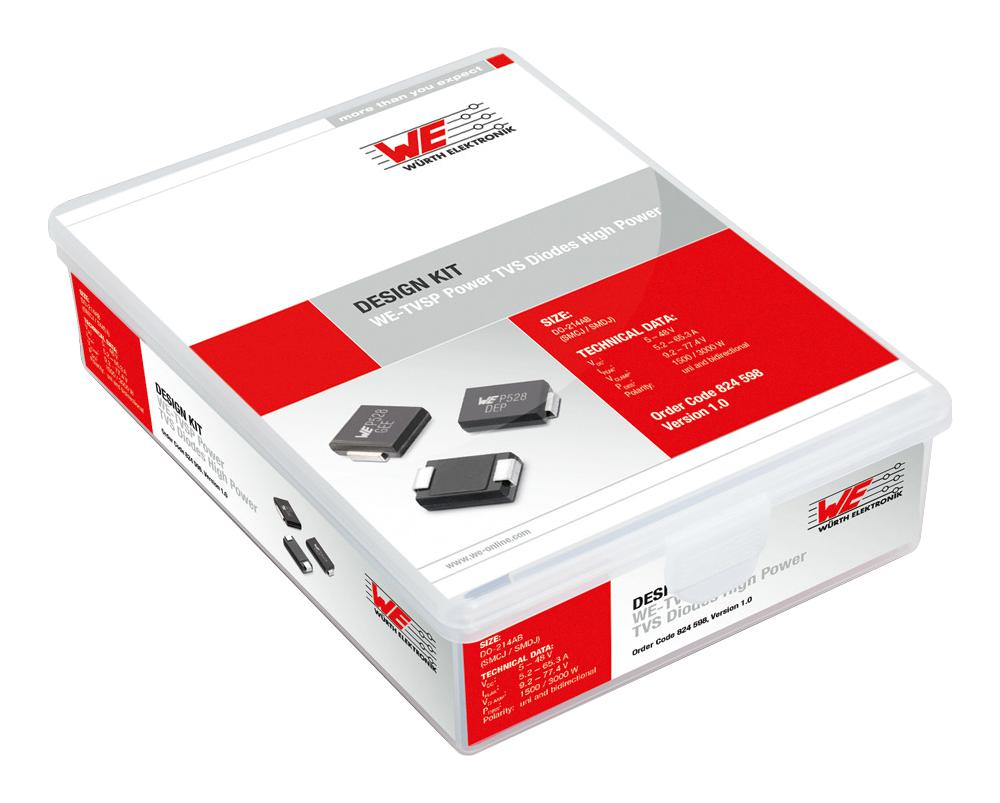 824598 DESIGN KIT, HIGH POWER TVS DIODE WURTH ELEKTRONIK