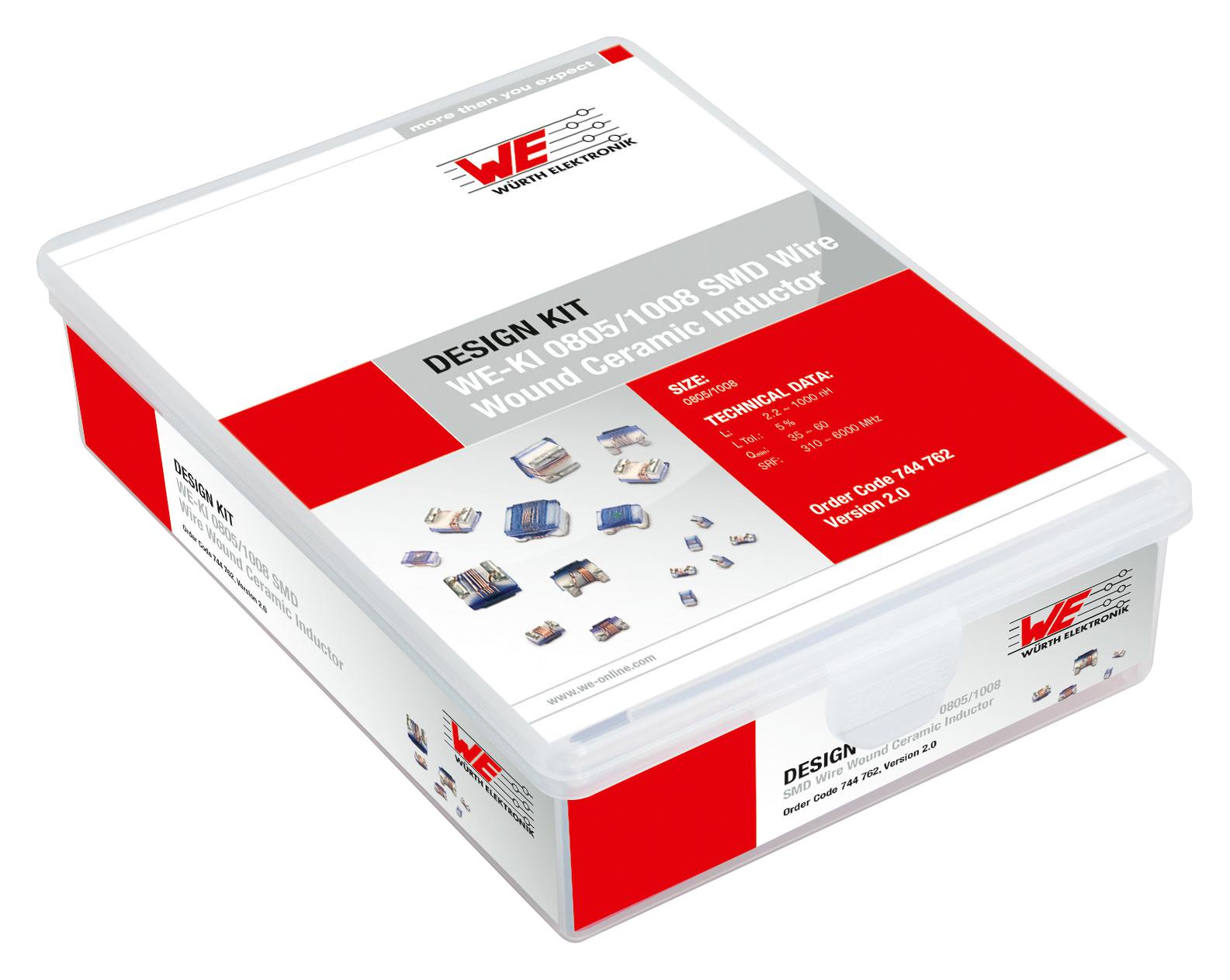 744762 CERAMIC INDUCTOR KIT, SMD, 1080 PC WURTH ELEKTRONIK