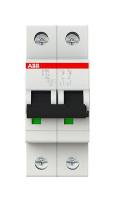 S202-C32 CIRCUIT BREAKER, THERMAL MAG, 2 POLE ABB