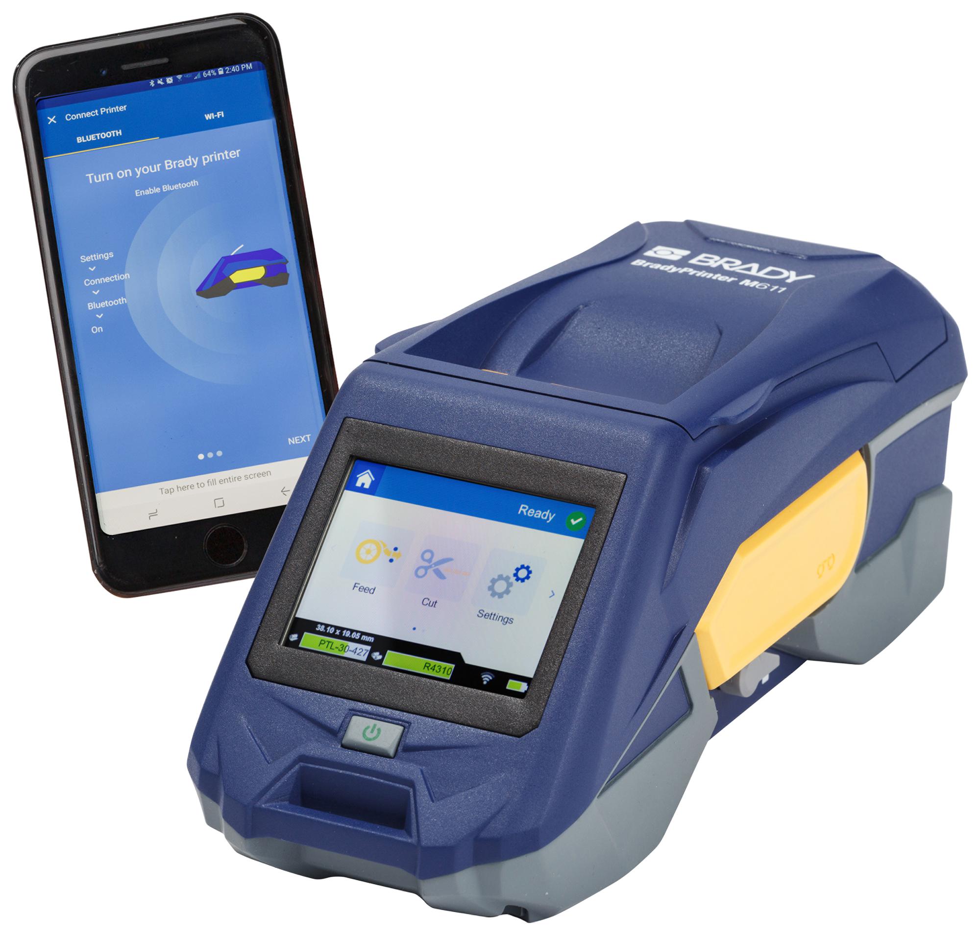 M611-UK-BT-W LABEL PRINTER, PORTABLE, 300DBI, UK BRADY