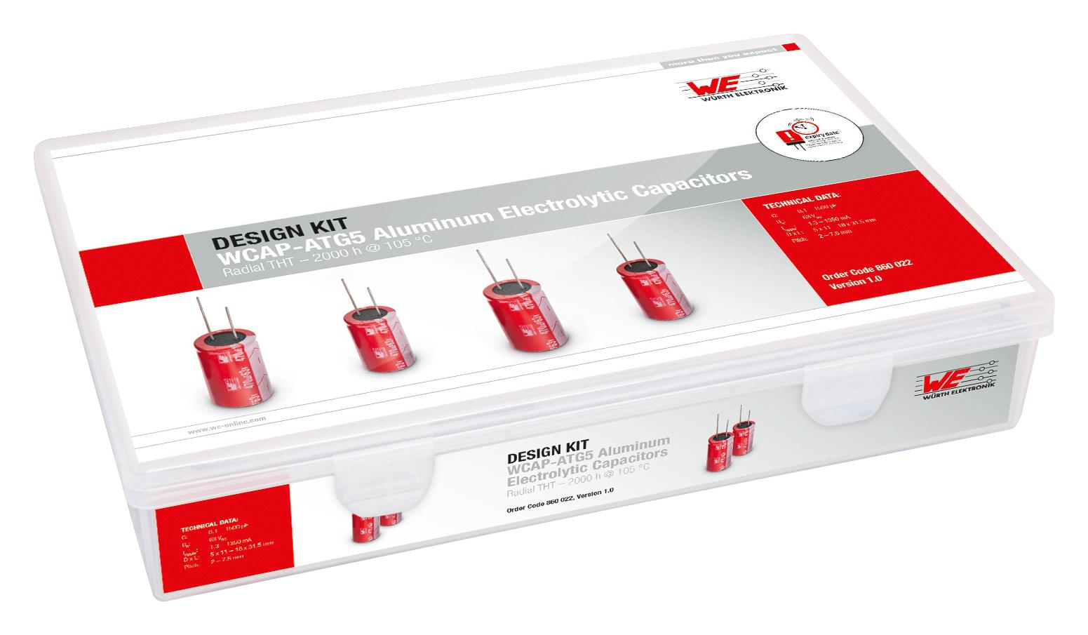 860022 ALUMINUM ELECTROLYTIC CAP DESIGN KIT WURTH ELEKTRONIK