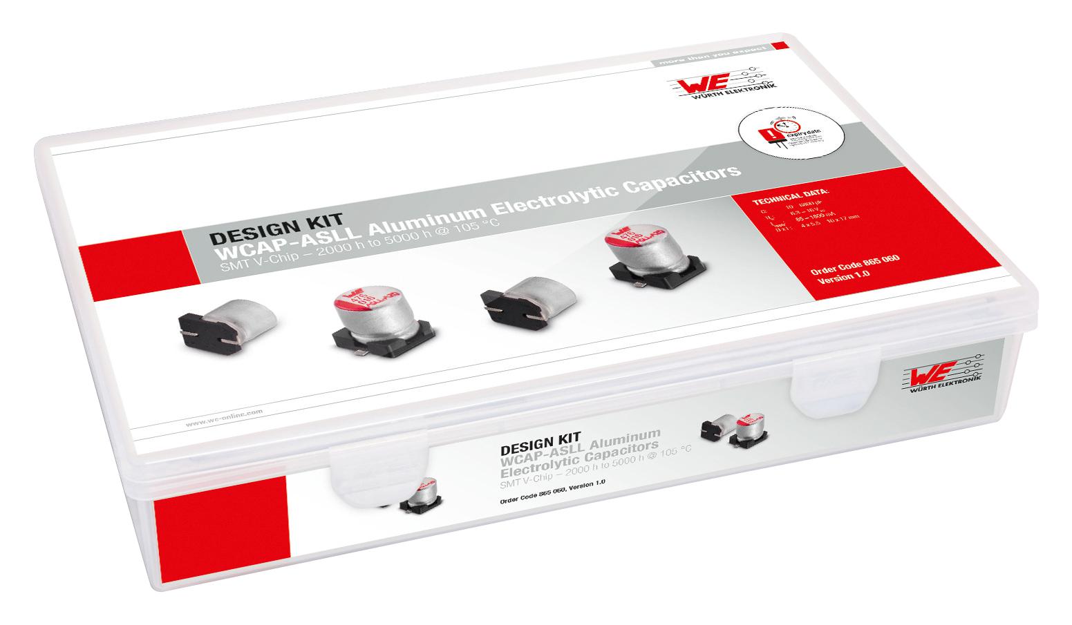 865060 ALUMINUM ELECTROLYTIC CAP DESIGN KIT WURTH ELEKTRONIK