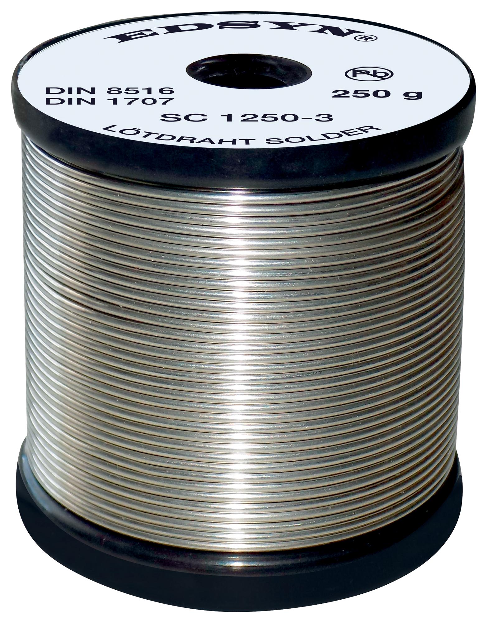 SC 15250-3 SOLDER WIRE, SN/CU, 1.5MM, 250G EDSYN