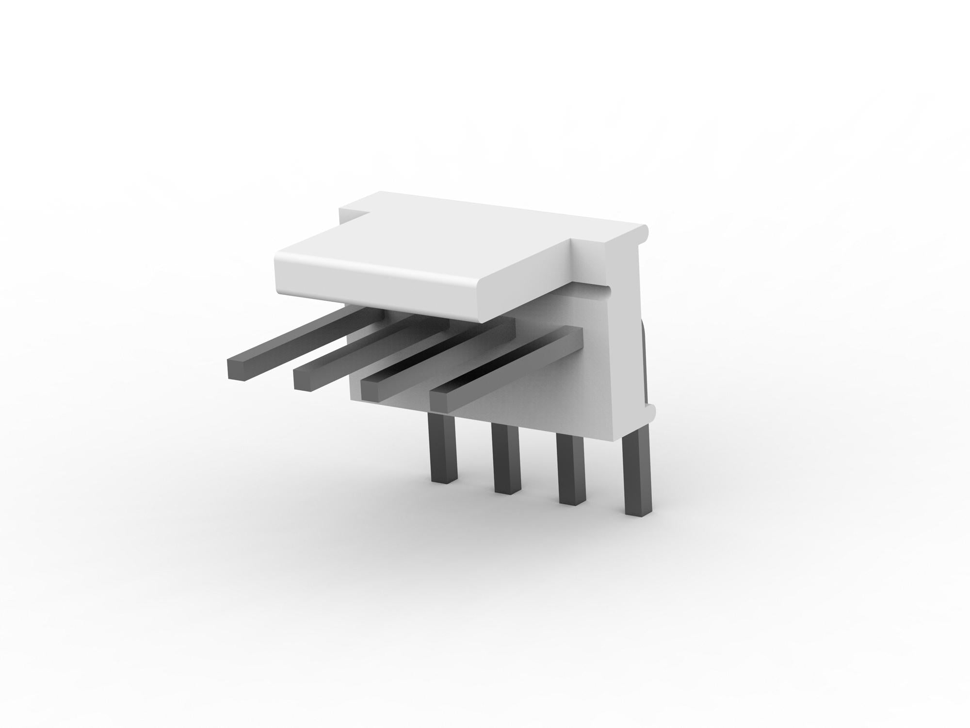 640455-4 WTB CONN, R/A HEADER, 4POS, 1ROW, 2.54MM AMP - TE CONNECTIVITY