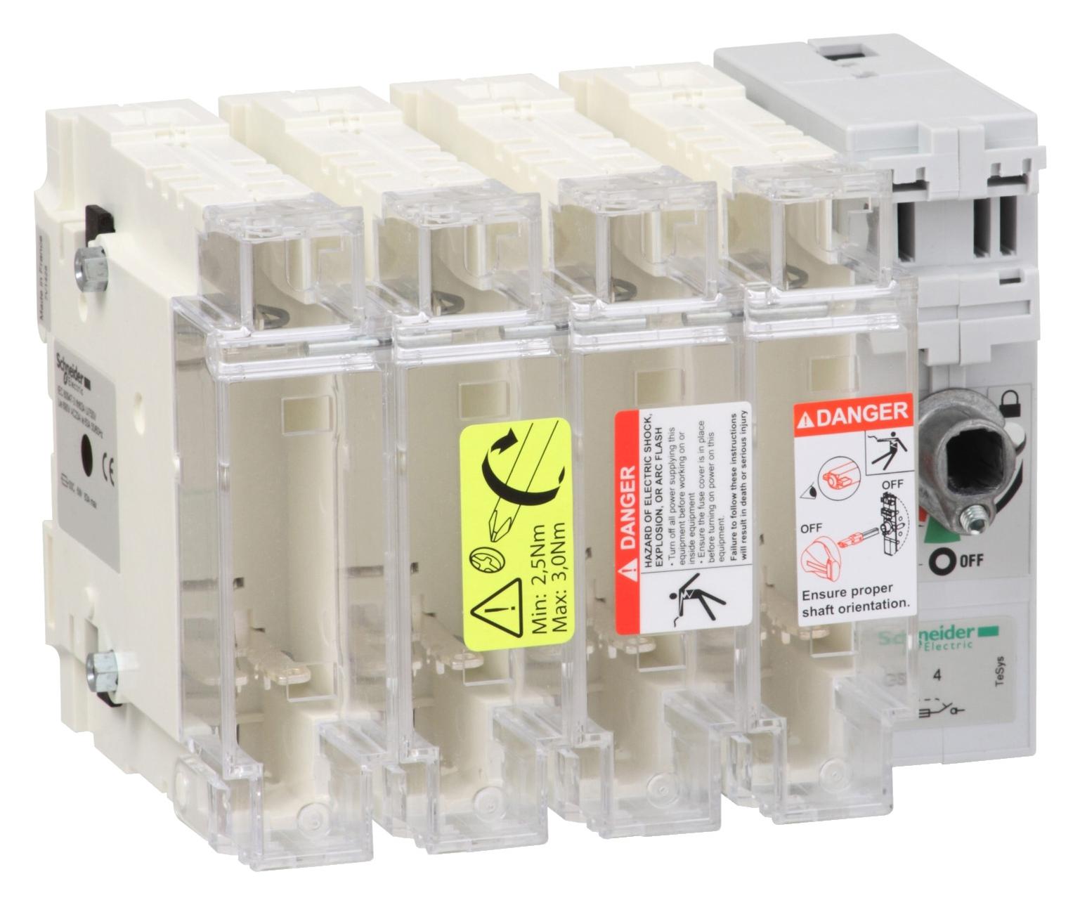 GS2J4 FUSE DISCONNECT SW. 4X 100A 22X58 SCHNEIDER ELECTRIC