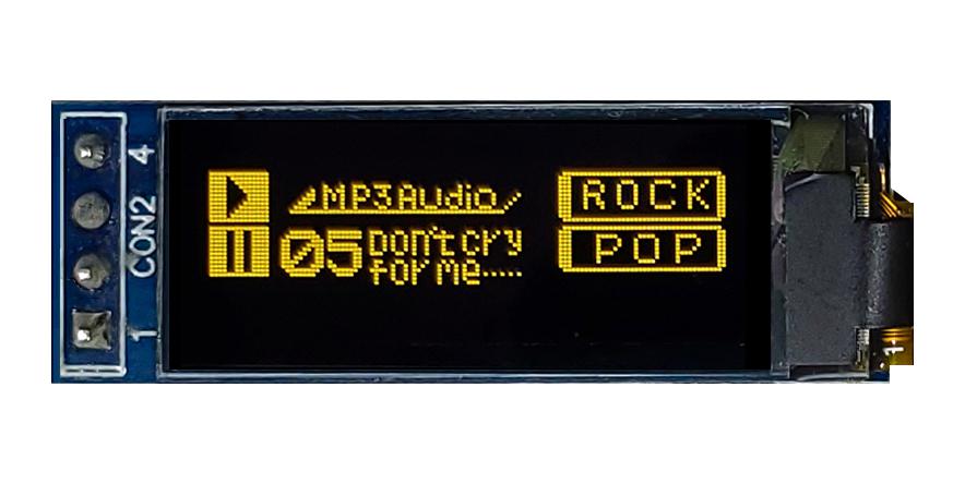 MDOB128032GV-YI OLED DISPLAY, COB, 128 X 32 PIXEL, 3V MIDAS