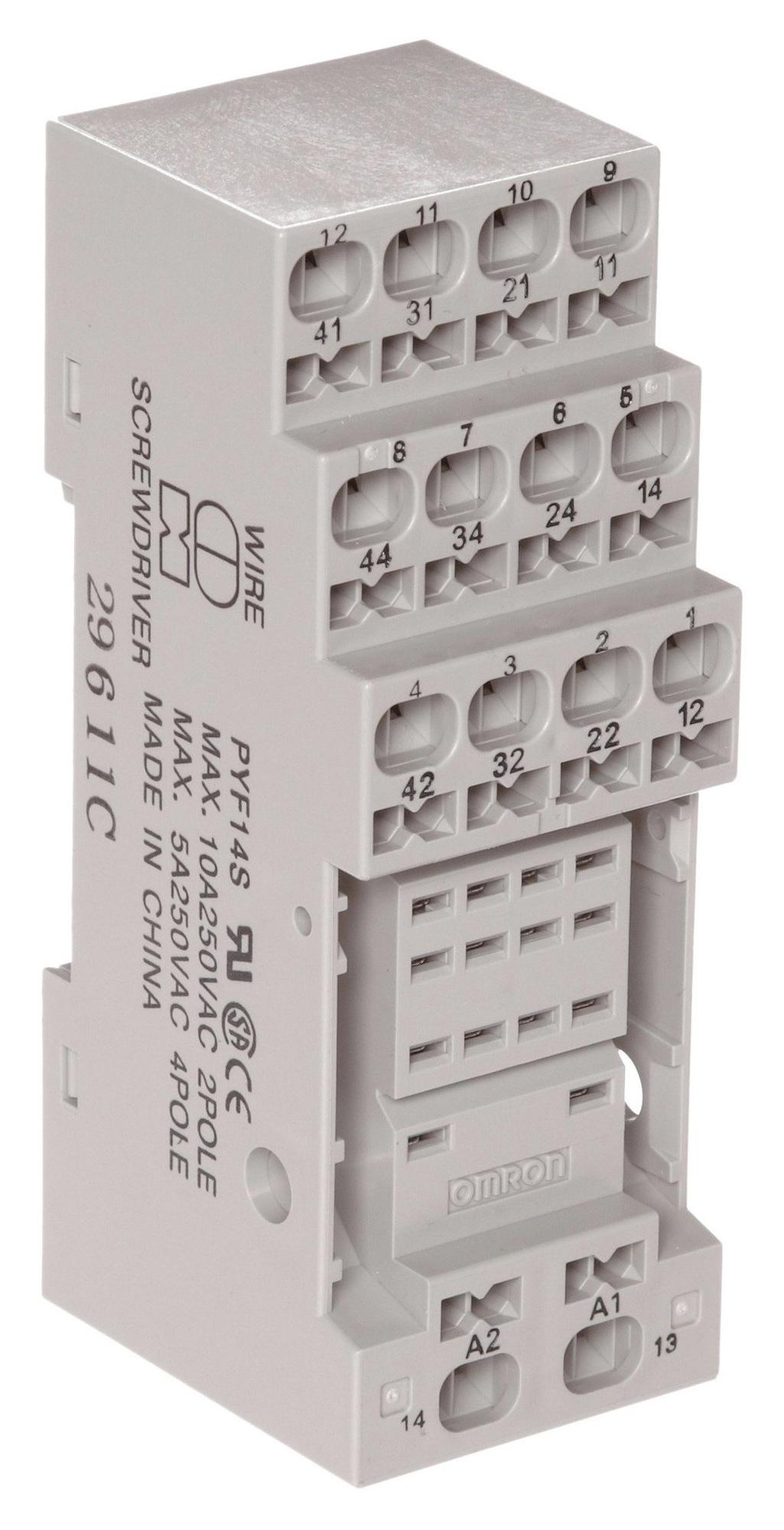PYF14S RELAY SOCKET, 14PIN, DIN RAIL OMRON