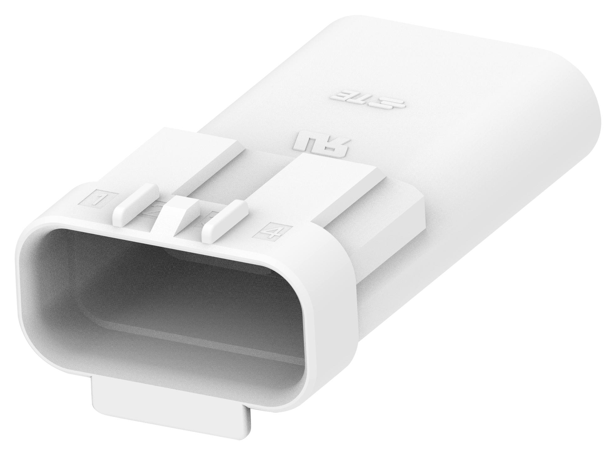 2321924-4 CONNECTOR HOUSING, RCPT, 4POS, 1ROW TE CONNECTIVITY