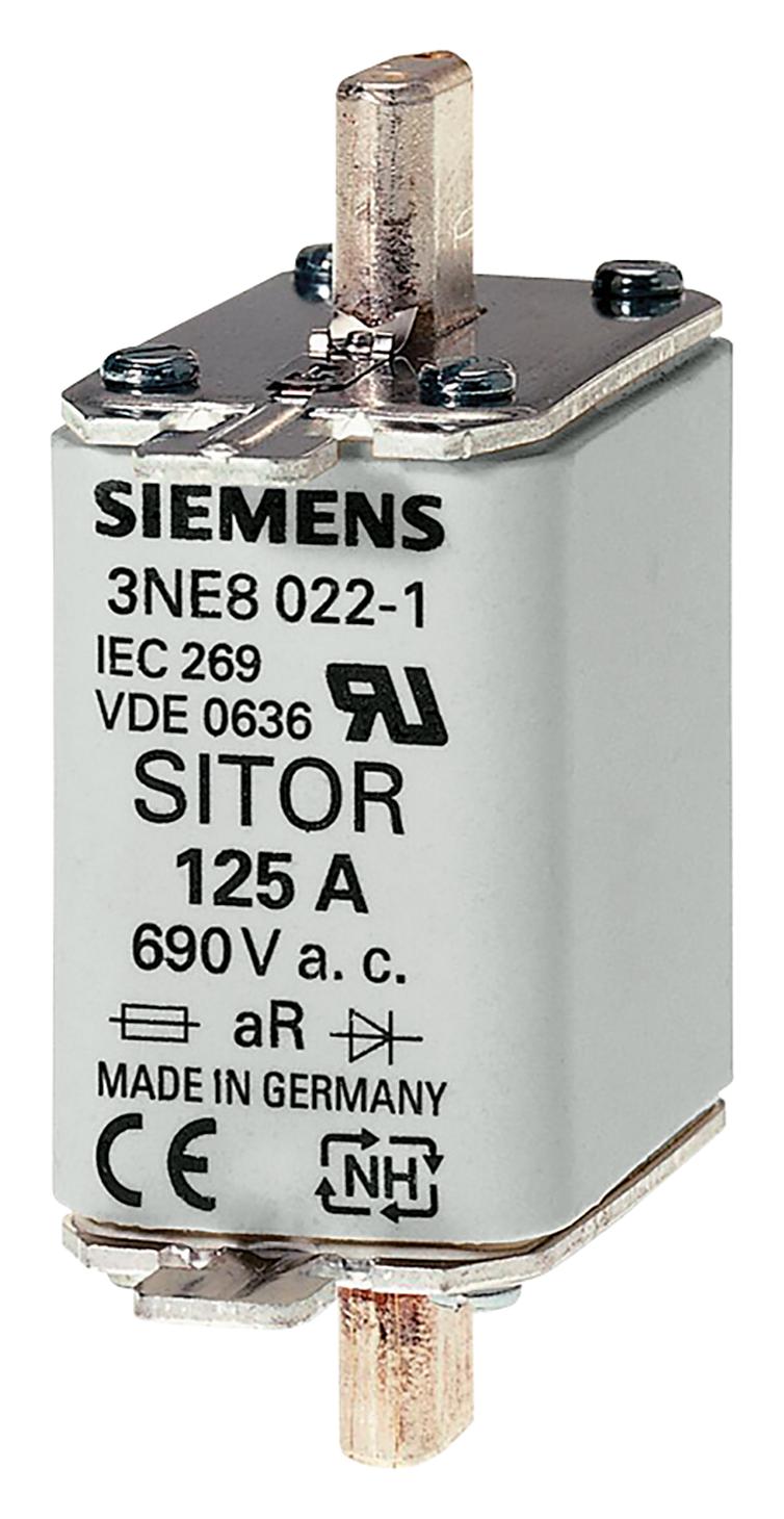 3NE1022-0 HRC FUSE, 125A, 690VAC, 250VDC, BLADE SIEMENS