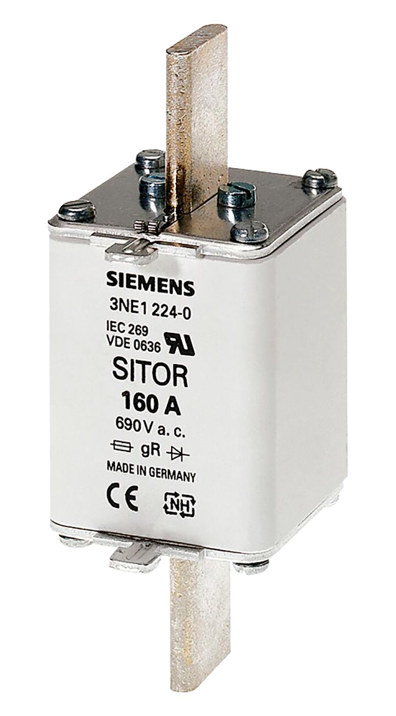 3NE1224-0 HRC FUSE, 160A, 690VAC, 250VDC, BLADE SIEMENS