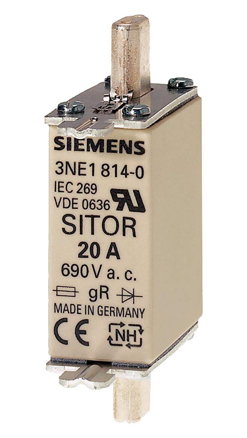3NE1820-0 HRC FUSE, 80A, 690VAC, 250VDC, BLADE SIEMENS