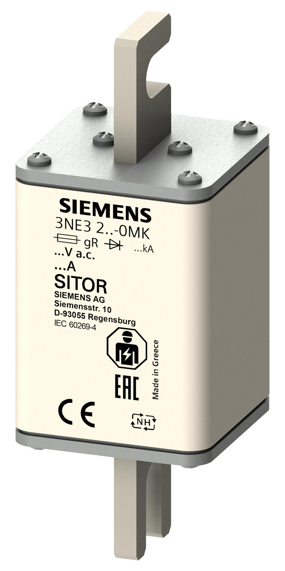 3NE3217-0MK HRC FUSE, 50A, 1KVAC, 600VDC, BLADE TAG SIEMENS