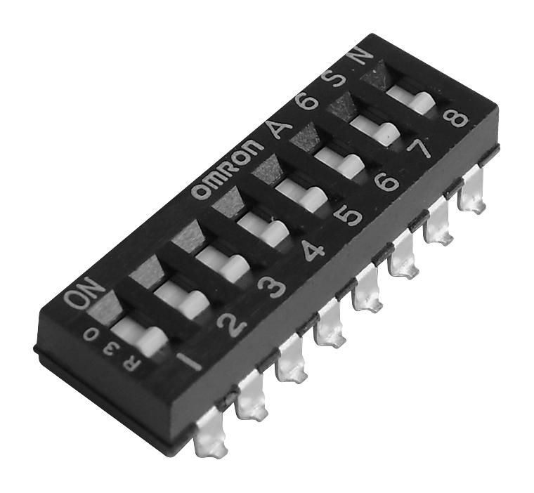 A6SN-6104 DIP SW, SPST, 0.025A, 25VDC, 6POS, SMD OMRON