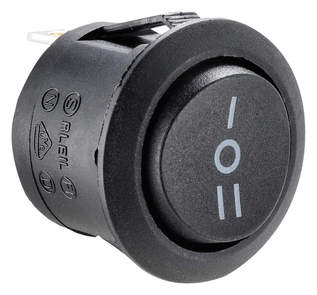 MP004431 ROCKER SW, SPST, 6A, 250VAC, BLK, PANEL MULTICOMP PRO