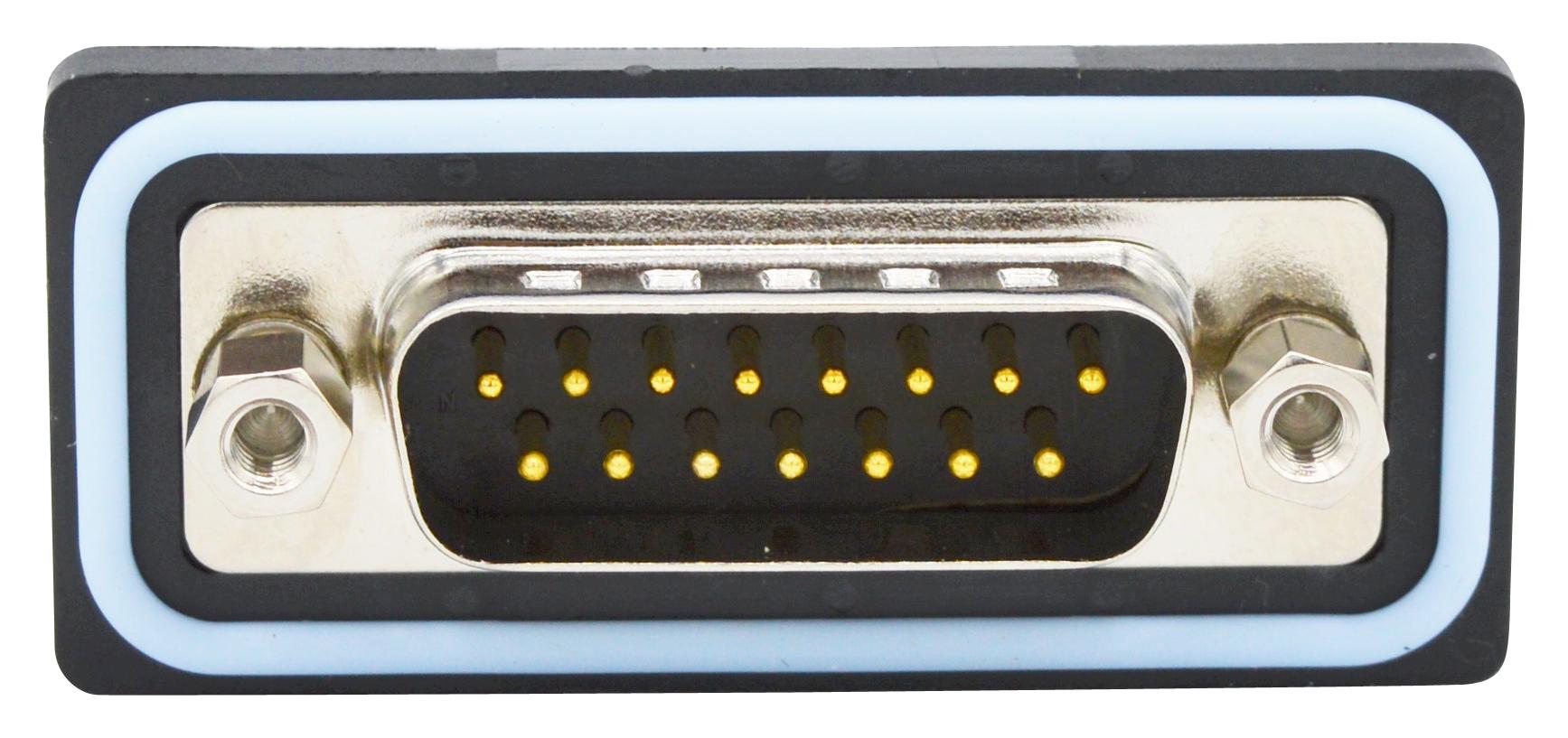 SDF-R15-113L012 D SUB CONN, R/A PLUG, DA, 15POS, SOLDER NORCOMP