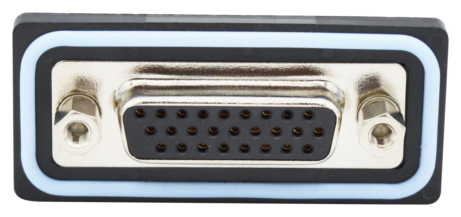 HDF-R26-213L012 HD-D SUB CONN, R/A RCPT, DA, 26POS NORCOMP