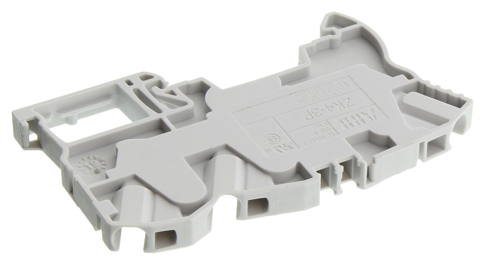 1SNK706011R0000 TERMINAL BLOCK, DINRAIL, 3POS, 10AWG ENTRELEC - TE CONNECTIVITY