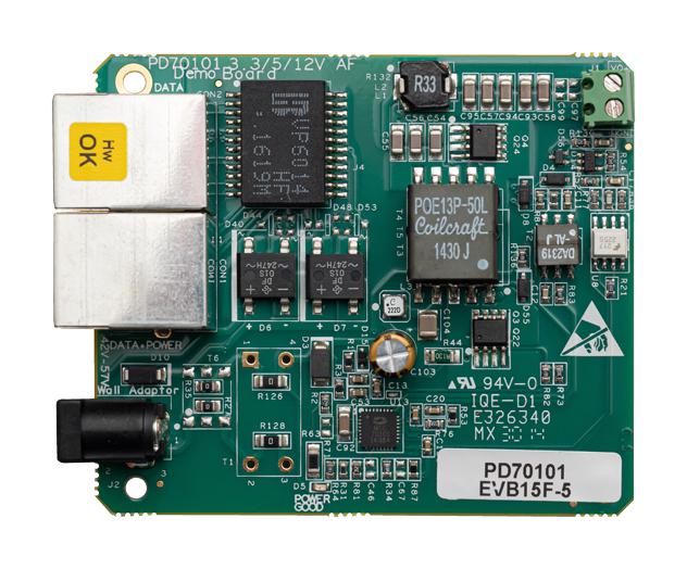 PD70101EVB15F-5 EVAL BOARD, POE, PD CONTROLLER MICROCHIP