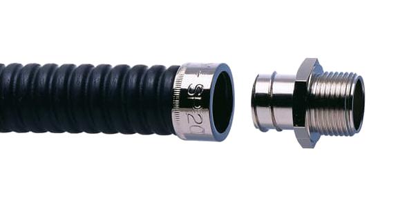SP20/M20/A CONDUIT CONNECTOR, STRAIGHT, BRASS, 20MM ABB - ADAPTAFLEX