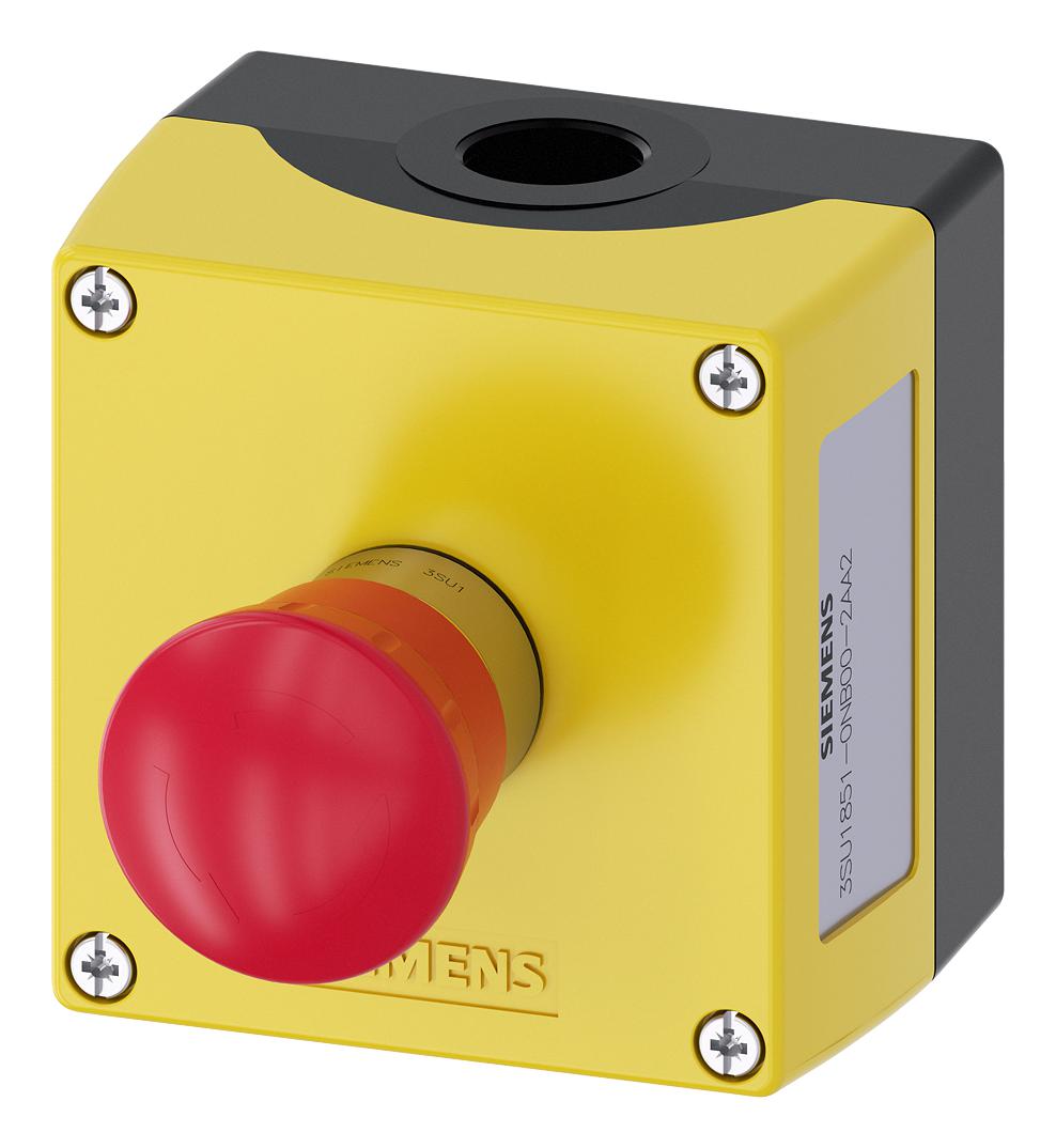 3SU1851-0NB00-2AA2 E-STOP SWITCH, DPST-NC, 10A, 500V SIEMENS