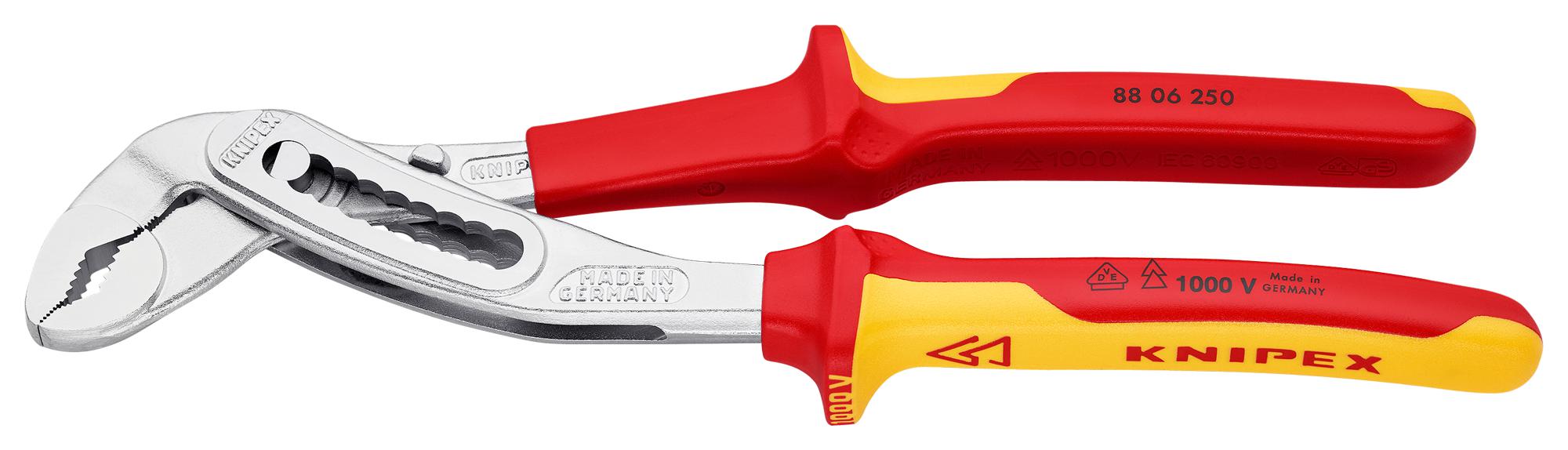 88 06 250 PLIER, WATER PUMP, ALLIGATOR, VDE KNIPEX