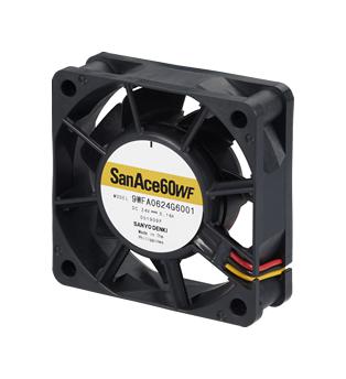 9WFA0624G6001 AXIAL FAN, 60MM, 24VDC, 27.9CFM, 48DBA SANYO DENKI