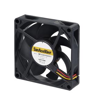 9WFA0824G6001 AXIAL FAN, 80MM, 24VDC, 50.8CFM, 48DBA SANYO DENKI