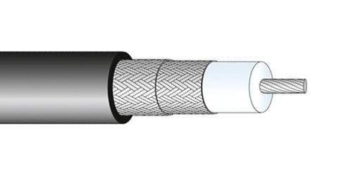 22512156 COAX CABLE WIRE, 10.8MM, 50 OHM, 1M HUBER+SUHNER