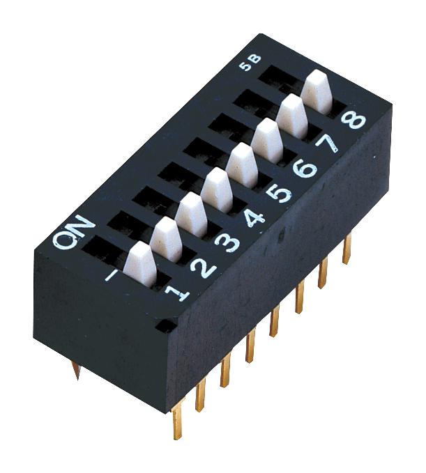 CES-0802MC DIP SEALED SW, SPST, 8POS, 0.1A, 6VDC NIDEC COPAL ELECTRONICS