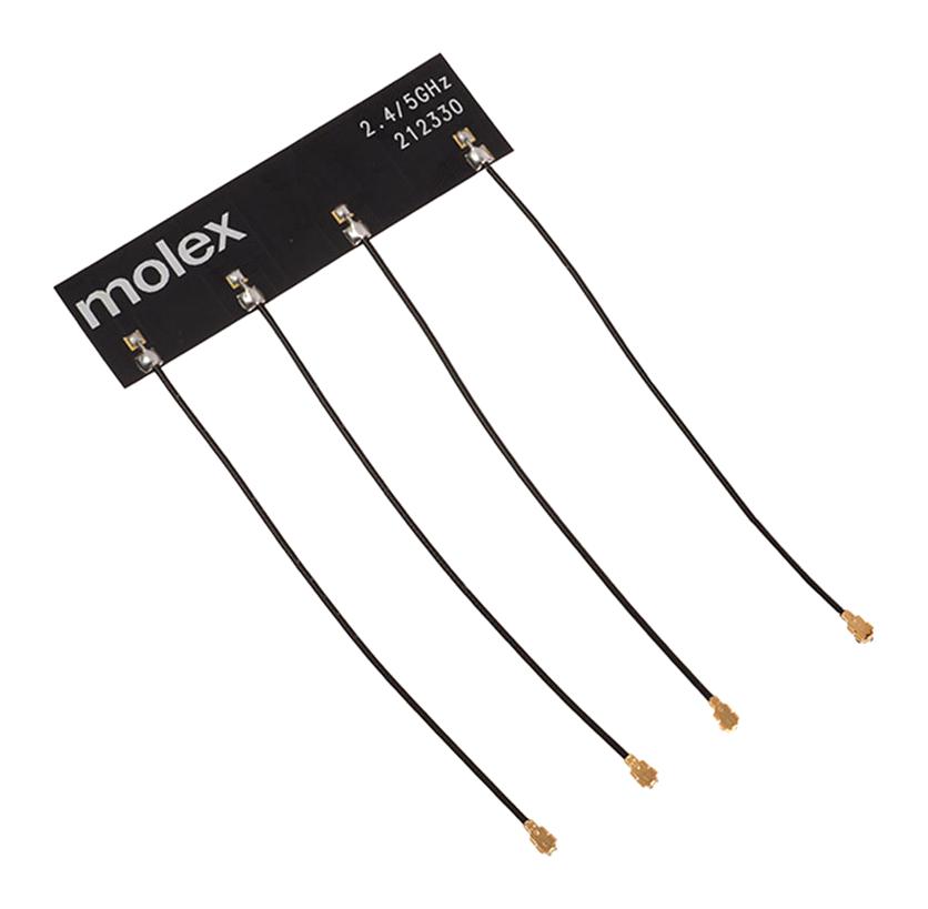 212330-0100 MIMO WIFI ANTENNA, 5.15-5.85GHZ, 3.9DBI MOLEX
