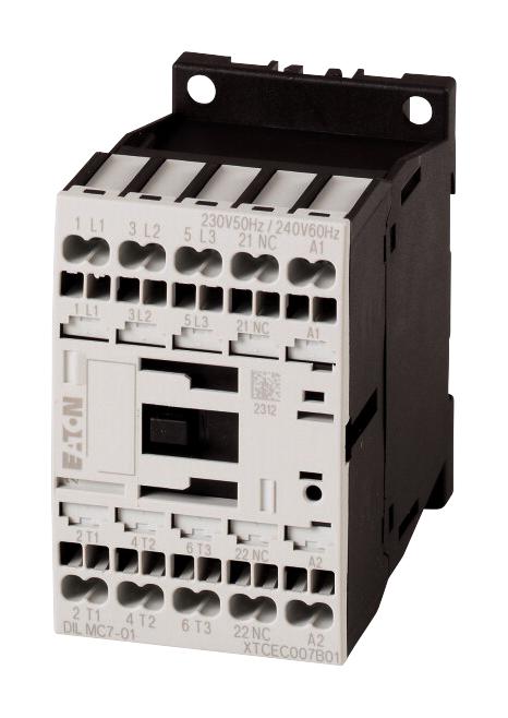 DILMC7-01(24VDC) CONTACTOR, 3-POLE+1N/C, 3KW EATON MOELLER
