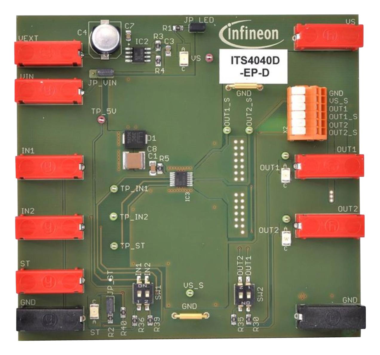 DEMOBOARDITS4040DTOBO1 DEMO BOARD, HIGH SIDE POWER SWITCH INFINEON
