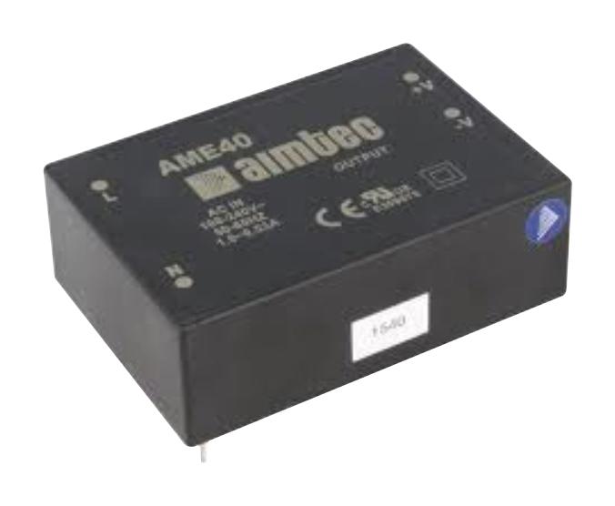 AME40-12SVZ POWER SUPPLY, AC-DC, 12V, 3.33A AIMTEC