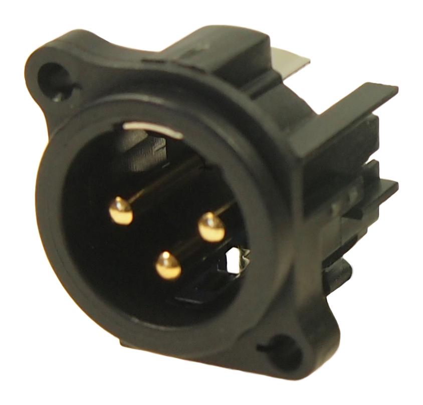 CP300252 XLR CONNECTOR, R/A PLUG, 3POS, PCB CLIFF ELECTRONIC COMPONENTS
