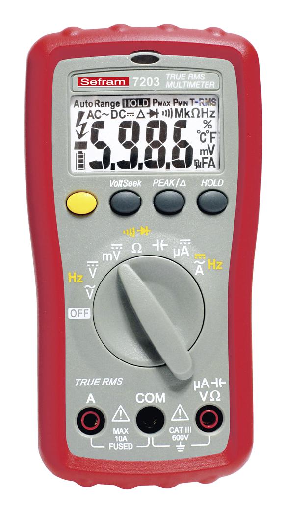 SEFRAM7203 DMM, TRMS, 10A, 600V, 6000COUNT SEFRAM