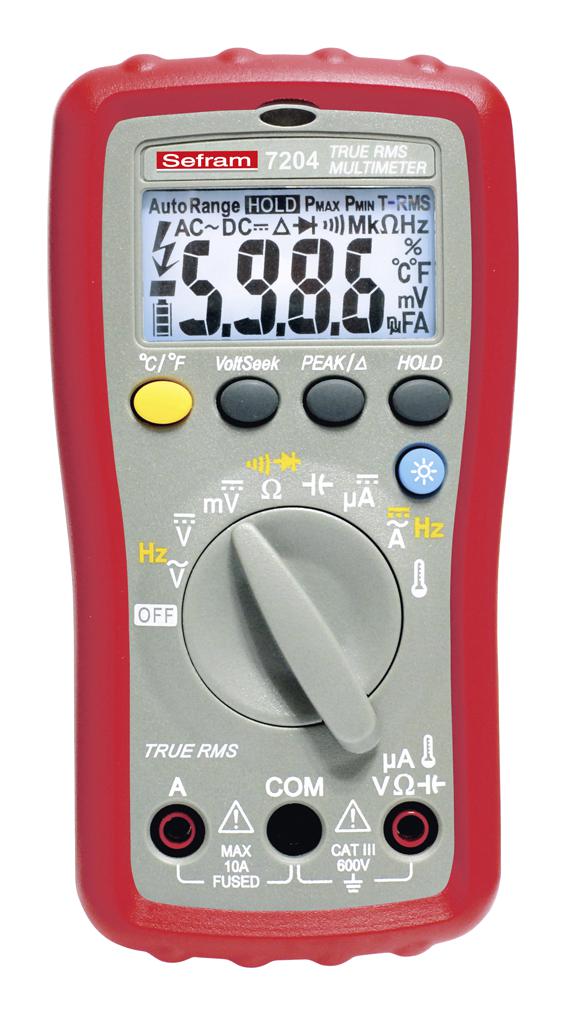 SEFRAM7204 DMM, TRMS, 10A, 600V, 6000COUNT SEFRAM