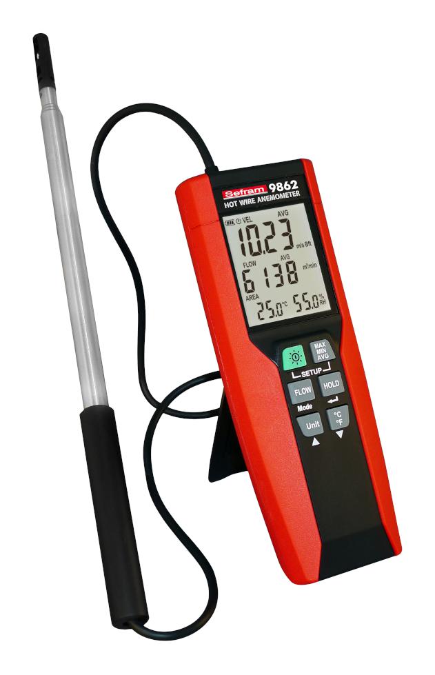 SEFRAM9862 HOT WIRE ANEMOMETER, 0M/S TO 25M/S SEFRAM