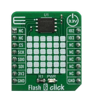 MIKROE-4067 FLASH 6 CLICK BOARD MIKROELEKTRONIKA