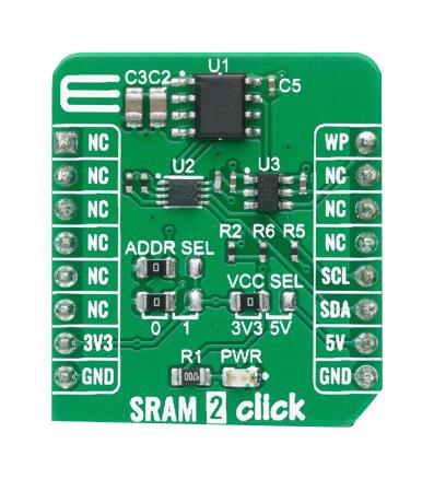 MIKROE-4178 SRAM 2 CLICK BOARD MIKROELEKTRONIKA