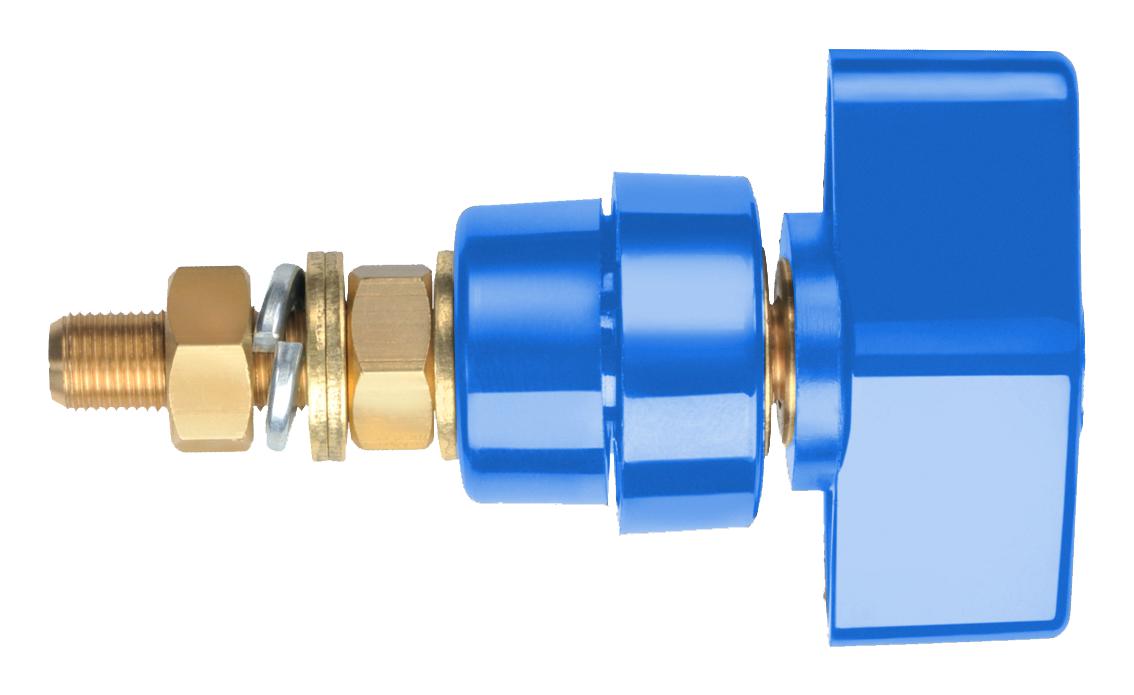 POL 102 L / BL BINDING POST, 100 A, 1 KV, BLUE SCHUTZINGER