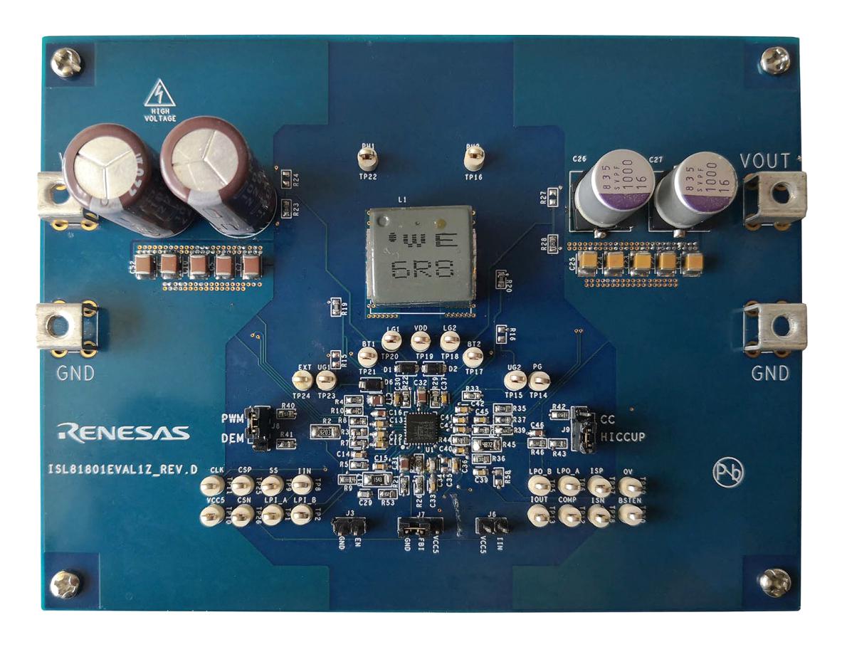 ISL81801EVAL1Z EVAL BOARD, SYNC BUCK-BOOST CONTROLLER RENESAS